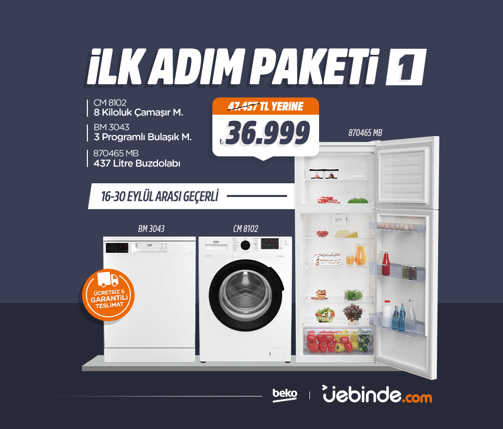 Beko İlk Adım Paketi-1 Kaçırılmayacak Fırsat - Son Gün 30 Eylül