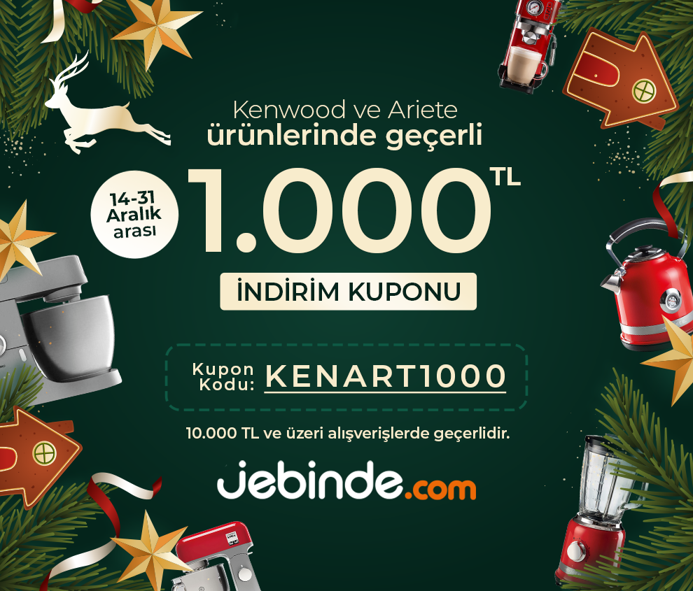 KENWOOD ve ARIETE ÜRÜNLERİNDE 1000 TL İNDİRİM KUPONU!