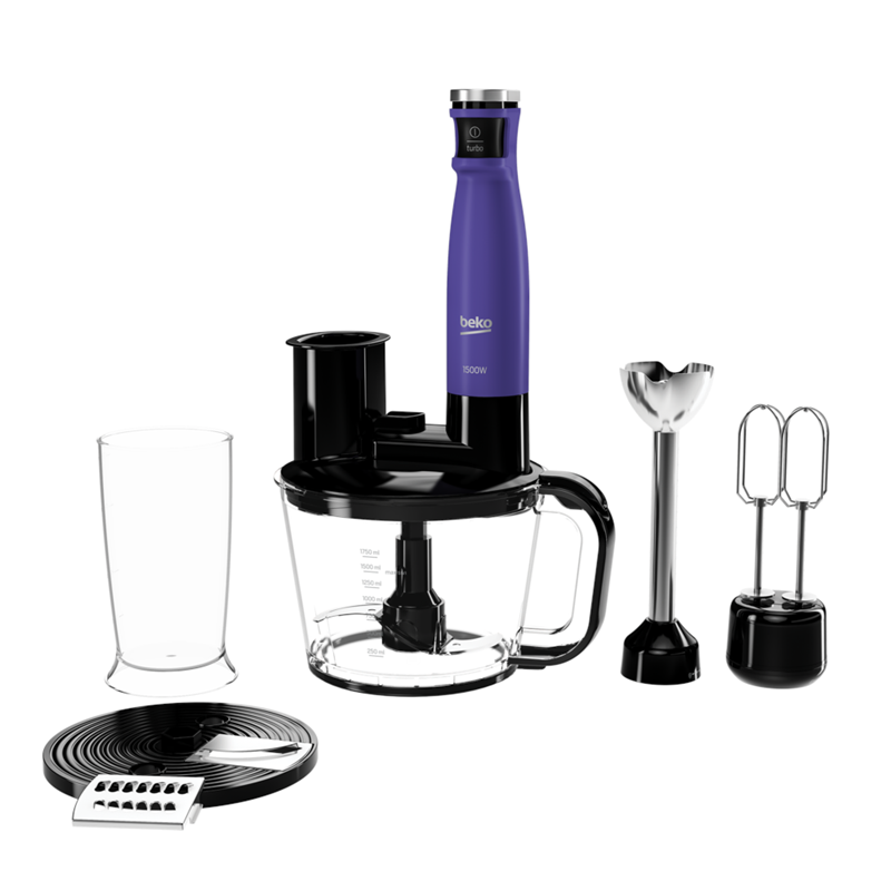 Beko Floral Mor Mutfak Serisi 4'lü Set (BKK 2300 - RHB 5050 W - TM 5046 CW - CM 5964 W)