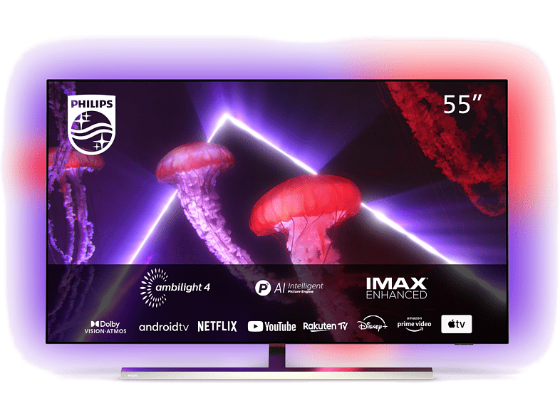 Philips 55OLED807 55" 139 Ekran Uydu Alıcılı Android Smart 4 Taraflı Ambilight 4K Ultra HD OLED TV