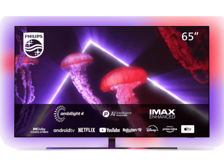 Philips 65OLED807 65" 164 Ekran Uydu Alıcılı Android Smart 4 Taraflı Ambilight 4K Ultra HD OLED TV