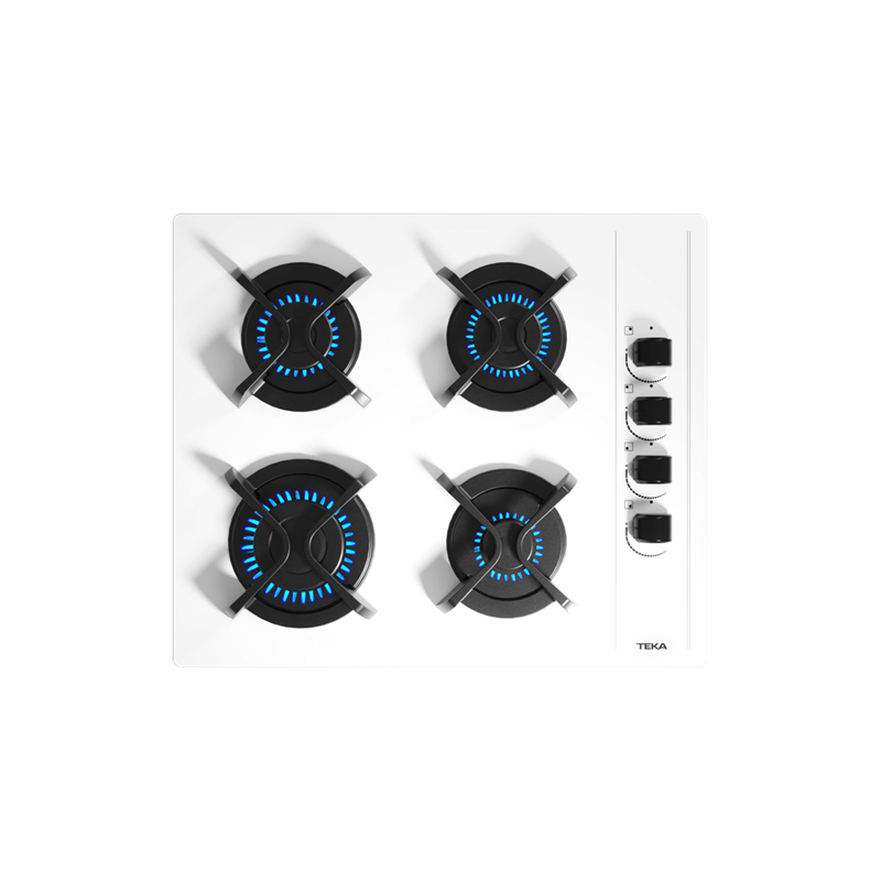 Teka GBC 64002 KBC WH Beyaz Cam Ankastre Ocak