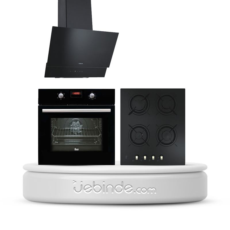 Teka Chef 5 Ankastre Set (HAK 625 BK Fırın + GBE 64002 KBC BK Ocak +ATV 60 Siyah Davlumbaz)