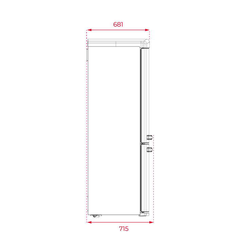 Teka RBF 78615 RTR Siyah Retro Kombi No-Frost Buzdolabı