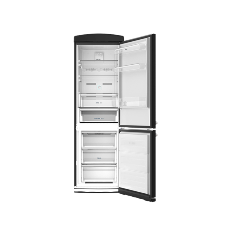 Teka RBF 78615 RTR Siyah Retro Kombi No-Frost Buzdolabı