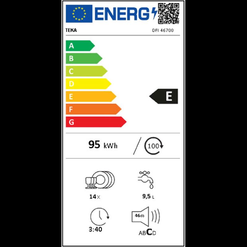 Teka DFI 46700 TTM 7 Programlı Ankastre Bulaşık Makinesi