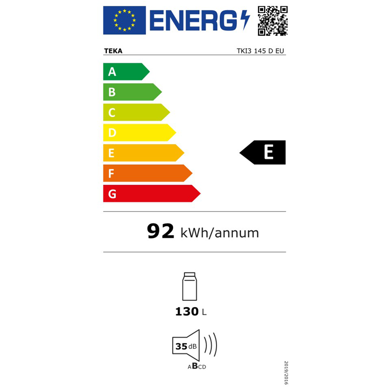 Teka TKI3 145 D EU WH Ankastre Tezgahaltı Buzdolabı