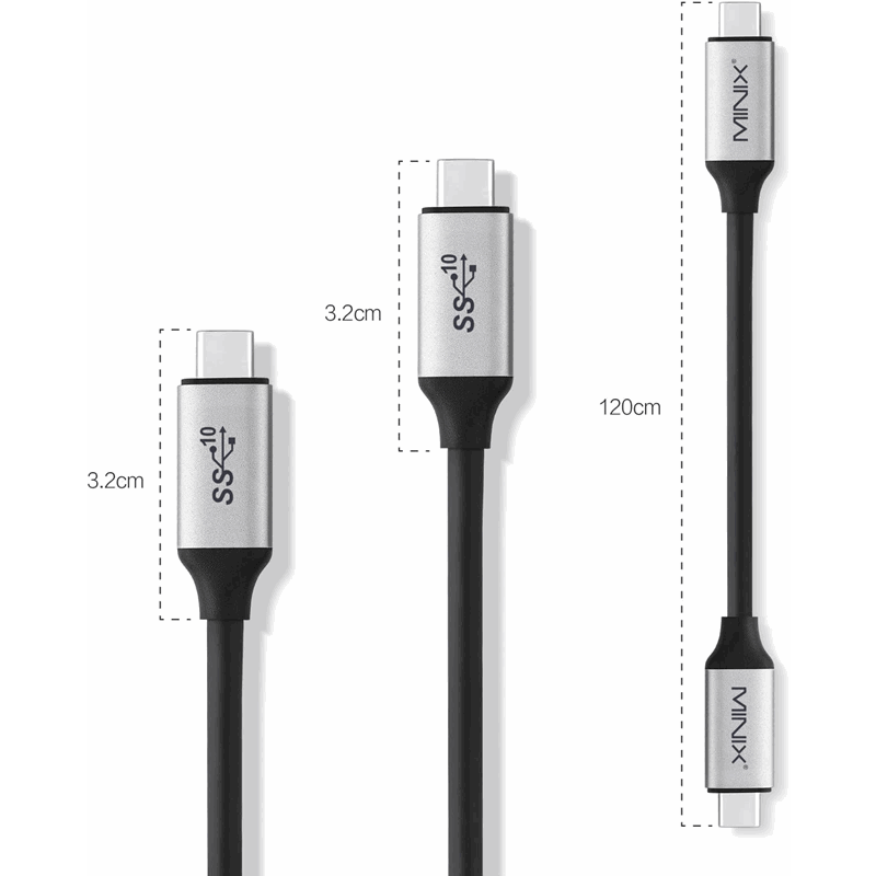 Minix Neo c-muc çok yönlü Usb-c To Usb-c (type-c) Data Kablo 120 Cm 4k 60hz Macbook Uyumlu