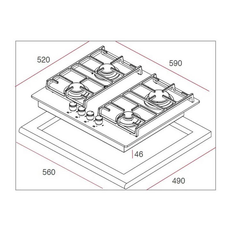 Teka HAL 60 4G AI AL Cam Ankastre Ocak