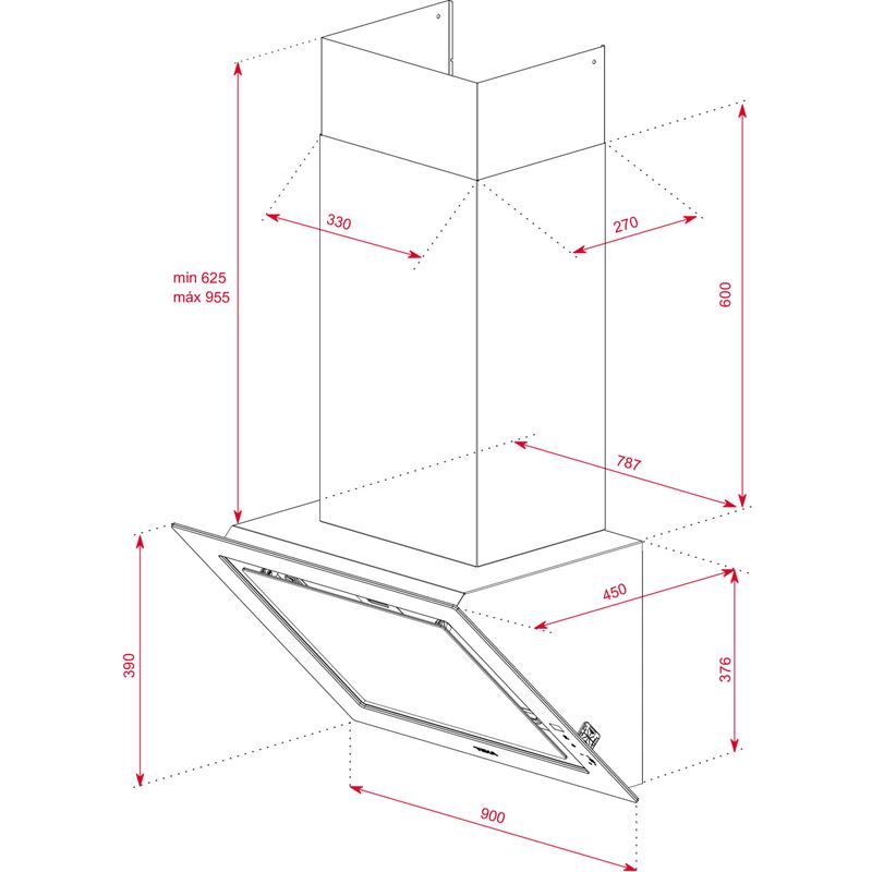 Teka DLV 98660 WH TOS Duvar Tipi Davlumbaz