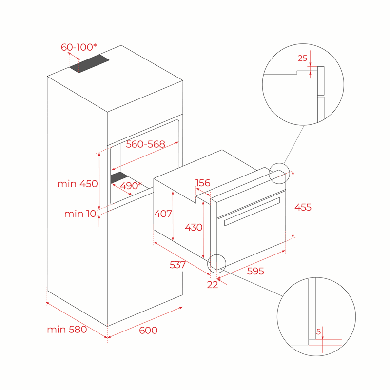 Teka HLC 8400 WH Kompakt Ankastre Fırın
