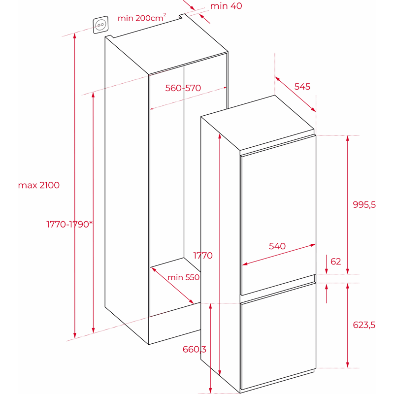 Teka RBF 73350 FI Ankastre Buzdolabı