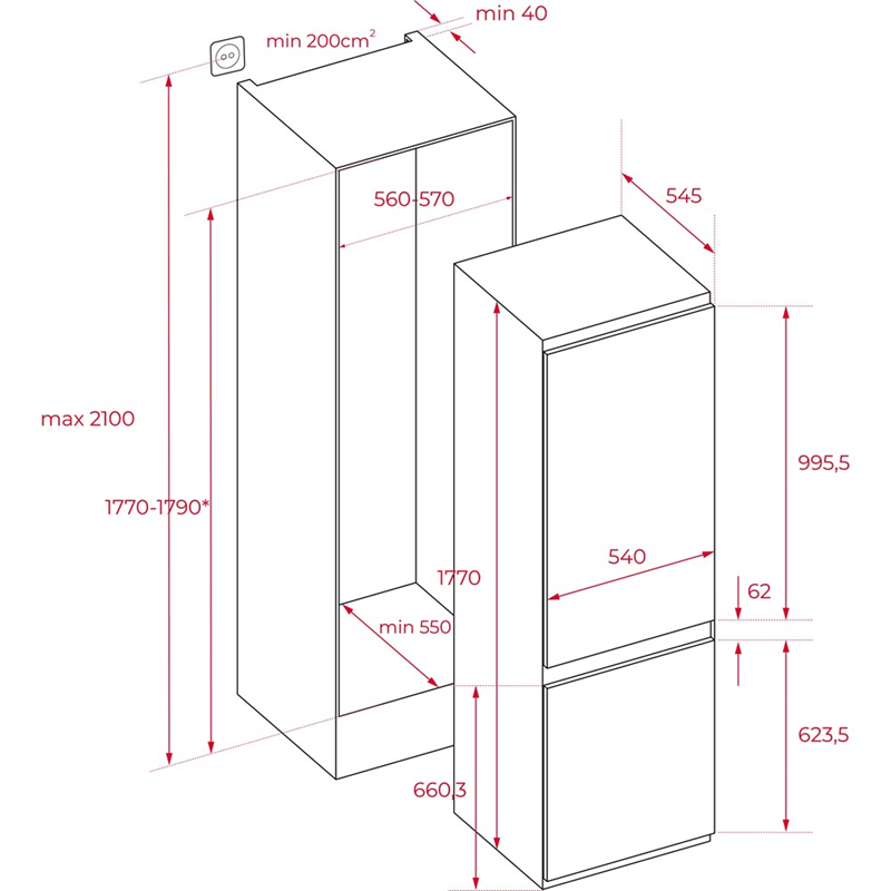 Teka RBF 43330 FI EU Ankastre Buzdolabı