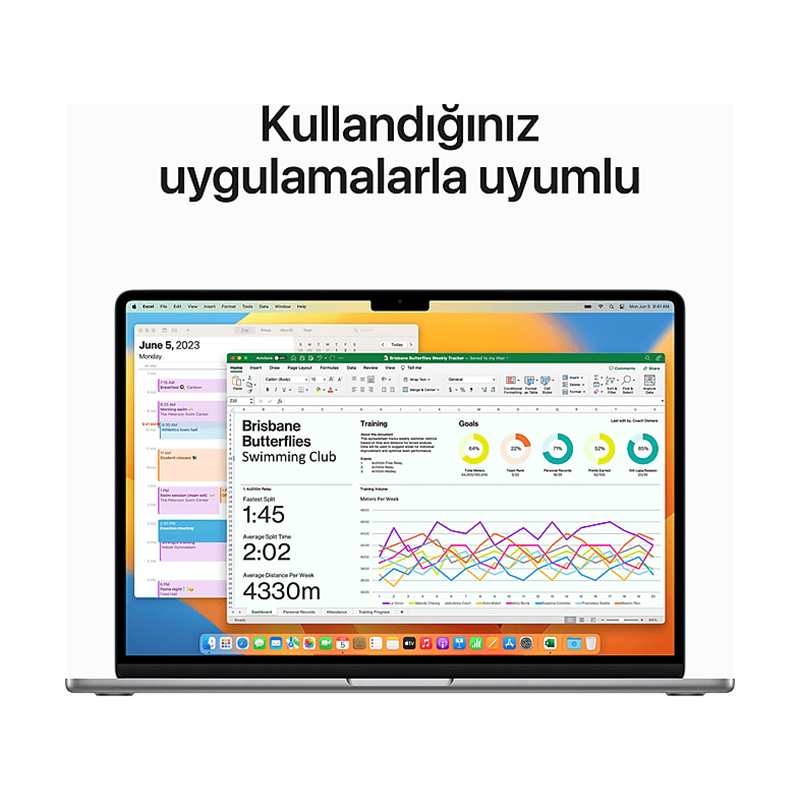 Macbook Air M2 8 GB 256 GB SSD 13.6" Gece Yarısı - MLY33TU/A