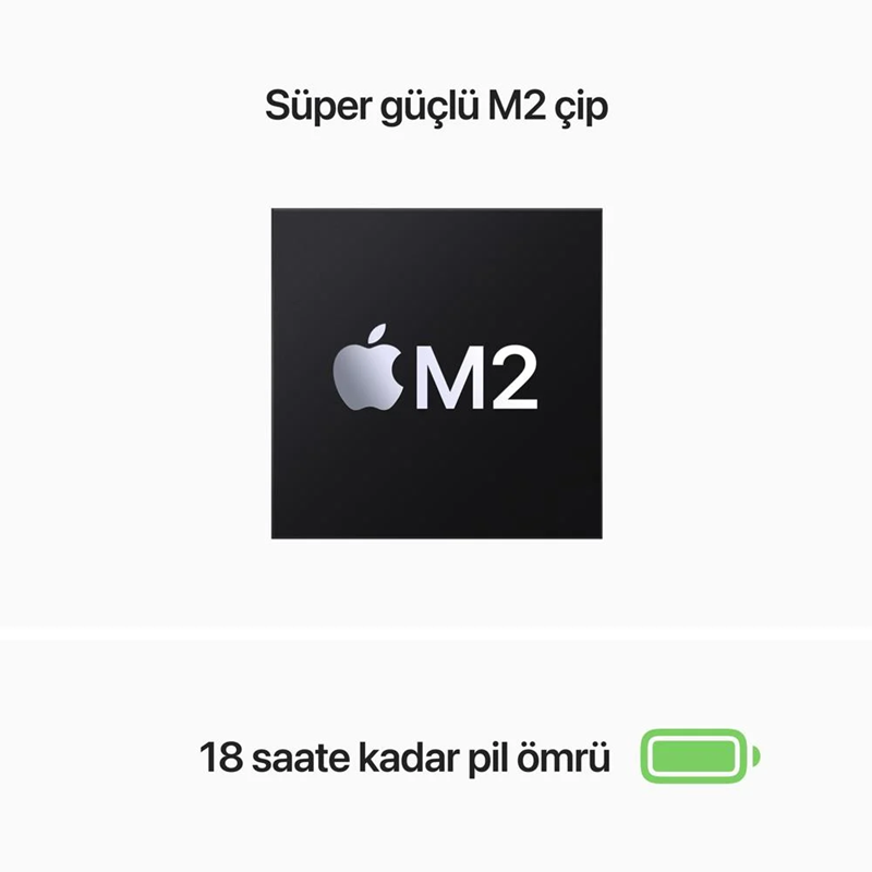 Macbook Air M2 8 GB 256 GB SSD 13.6" Gece Yarısı - MLY33TU/A