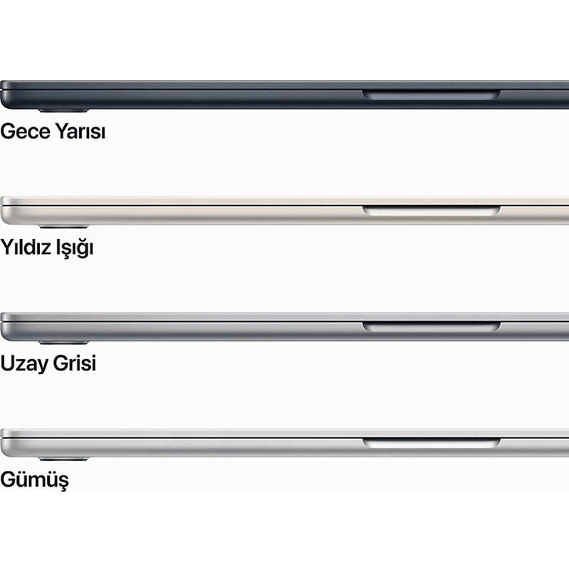 Macbook Air M2 8 GB 256 GB SSD 13.6" Gece Yarısı - MLY33TU/A