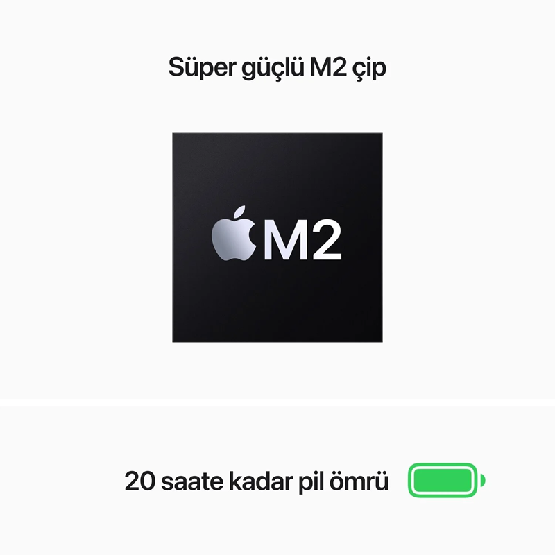 Macbook Pro M2 8 GB 512 GB SSD 13.3" Gümüş MNEQ3TU/A