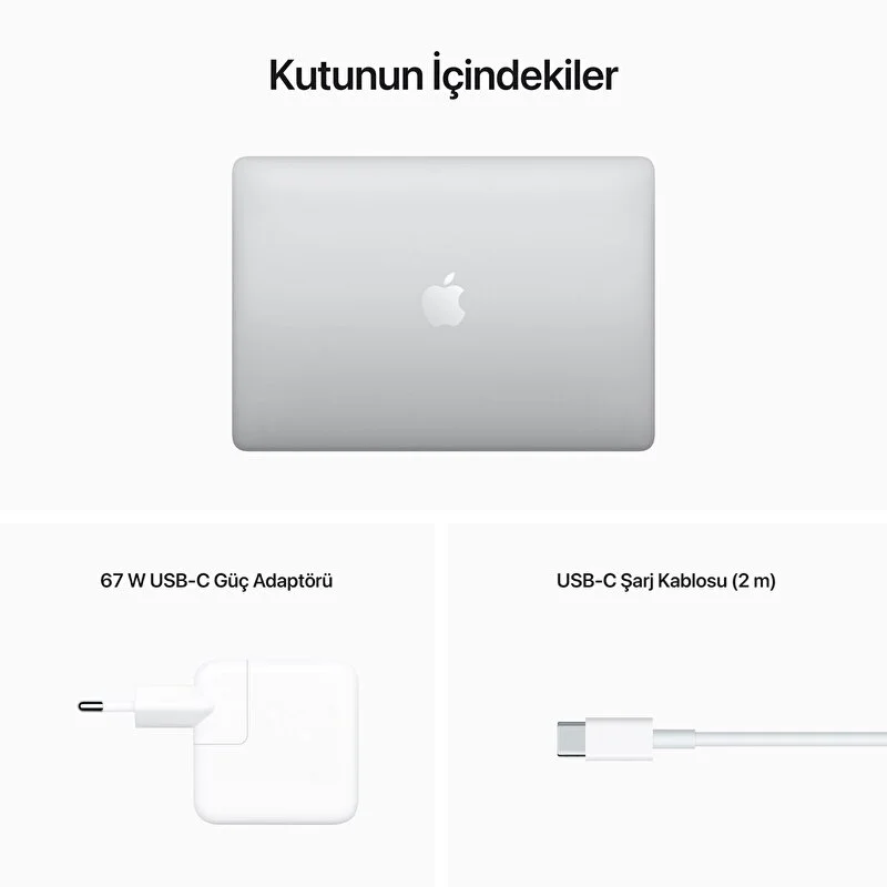 Macbook Pro M2 8 GB 512 GB SSD 13.3" Gümüş MNEQ3TU/A