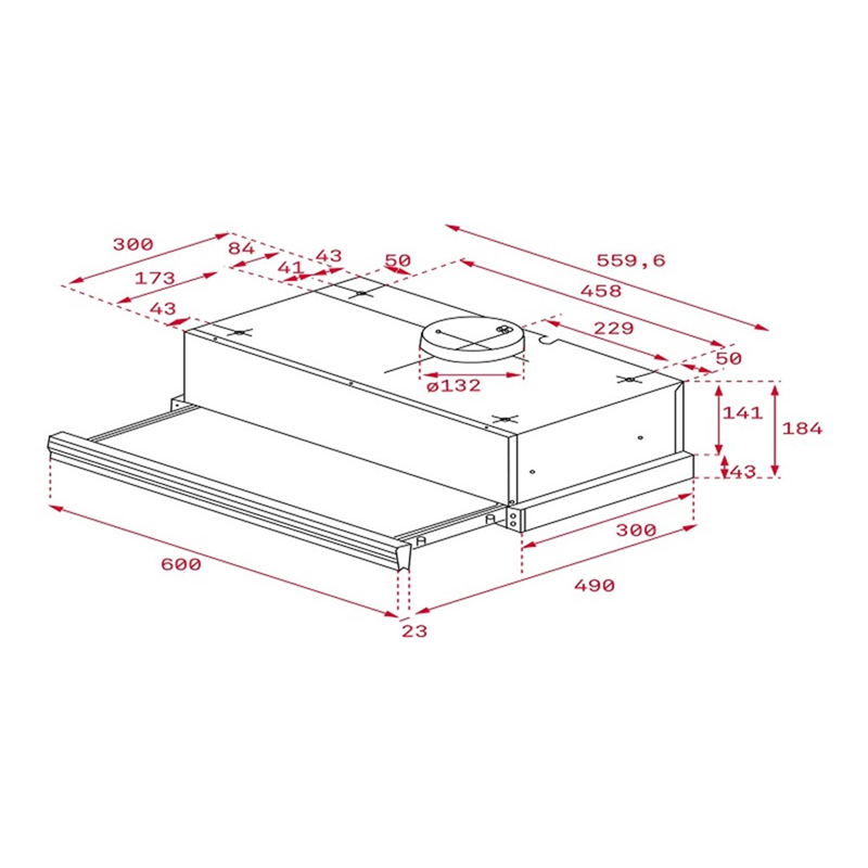 Teka CNL 6400 Siyah Sürgülü Aspiratör