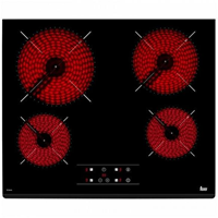 Teka TZ 6418 Vitroseramik Elektrikli Siyah Ankastre Ocak