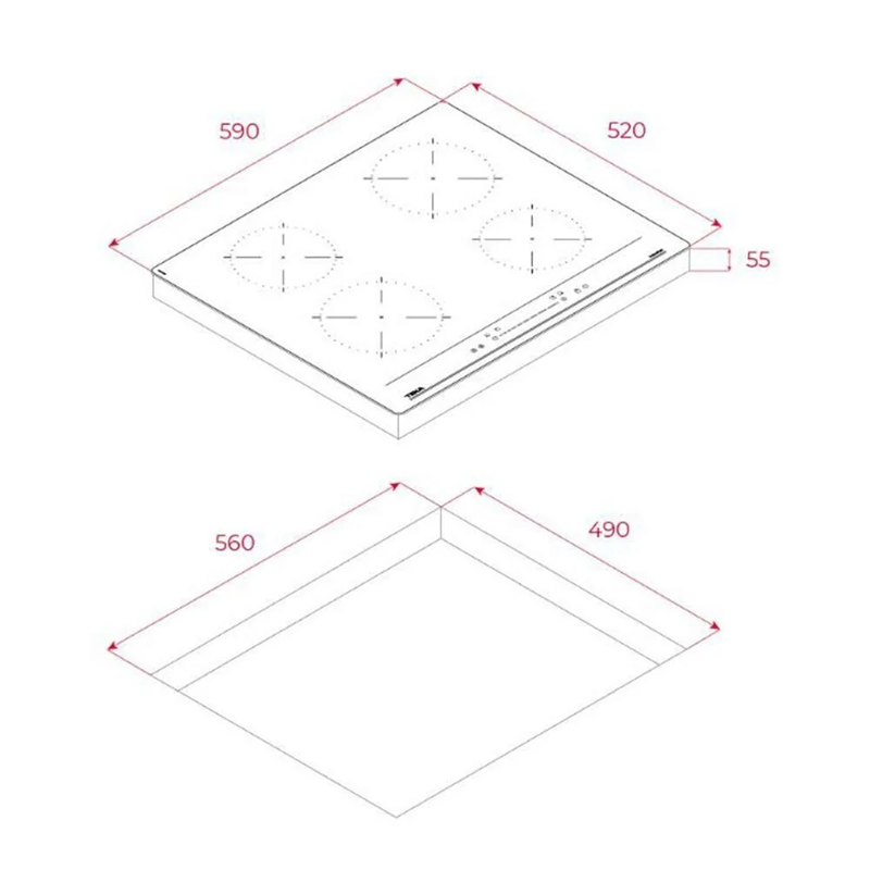 Teka IBC 64100 SSS BK İndüksiyon Ankastre Ocak