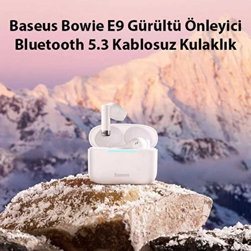 Baseus Bowie E9 TWS Kulak İçi Bluetooth Kulaklık Beyaz
