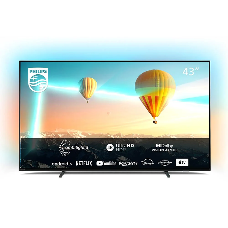 Philips 43PUS8007 43" 108 cm 4K UHD Android TV,3 Taraflı Ambilight,Uydu Alıcı