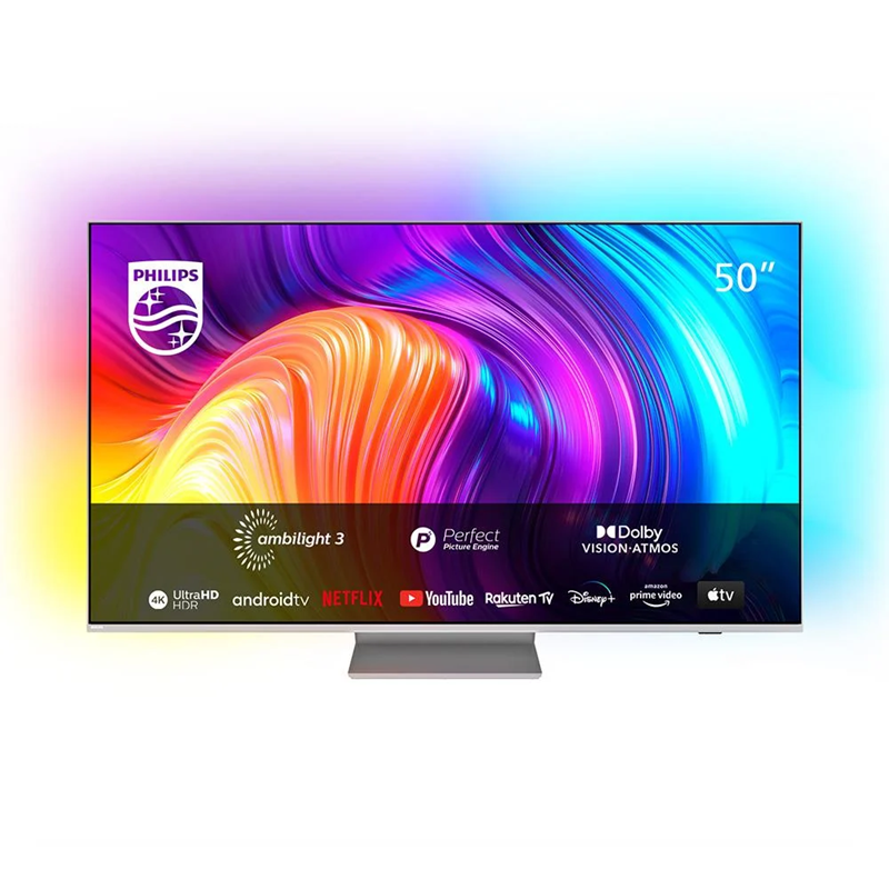 Philips 50PUS8807 50" 126 cm The One 4K UHD Android TV 3 Taraflı Ambilight Uydu Alıcı