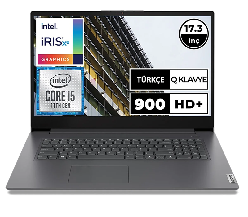 Lenovo V17 I5 17.3" 8GB 1TB HDD + 256SSD Freedos Laptop 82NX00F5TX