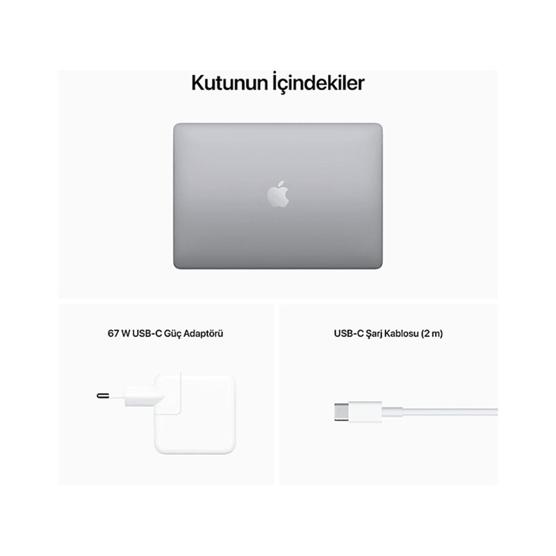 Macbook Pro M2 8 GB 512 GB SSD 13.3" Uzay Grisi MNEJ3TU/A