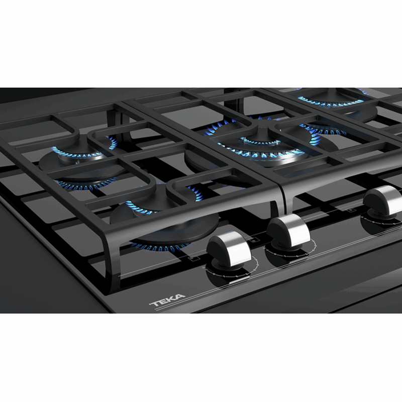Teka GZC 75330 XBC BK (E4) ExactFlame Teknolojili Cam Gazlı Ocak