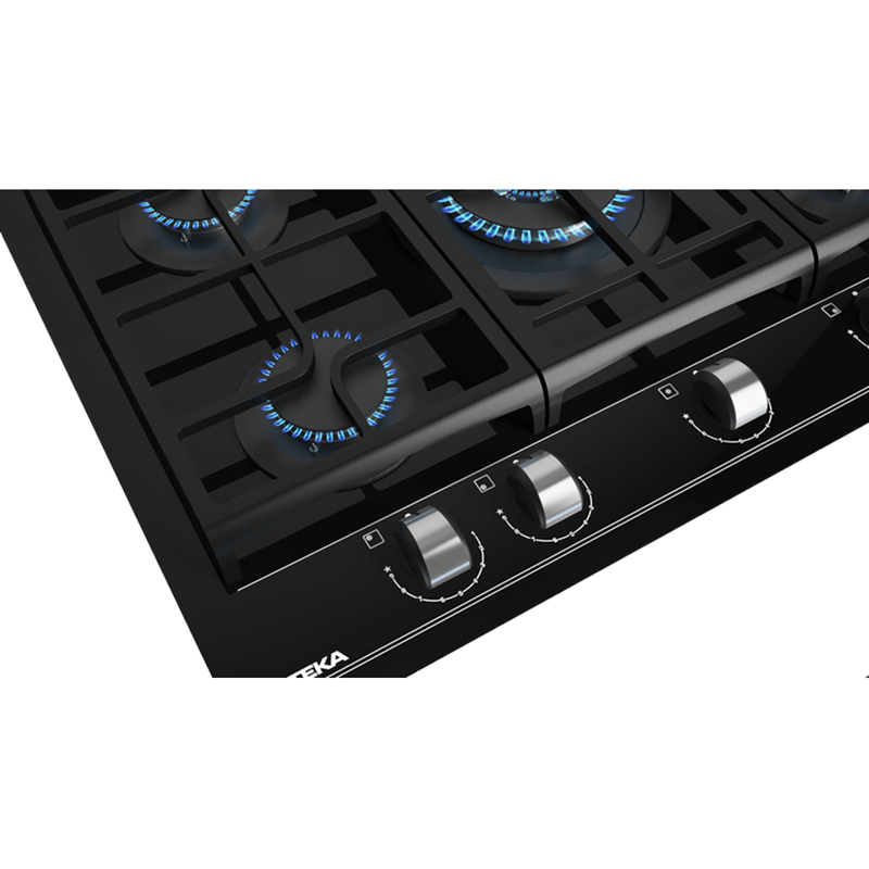 Teka GZC 75330 XBC BK (E4) ExactFlame Teknolojili Cam Gazlı Ocak