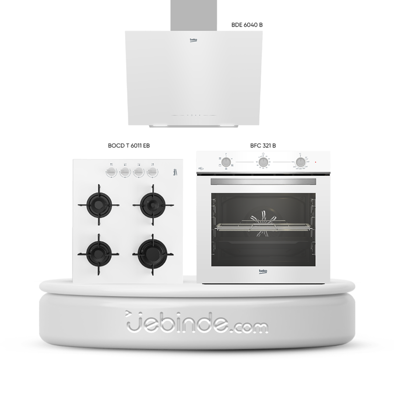 Beko Ekonomik Fitfry Ankastre Set Beyaz (BDE 6040 B + BFC 321 B + BOCD T 6011 EB)