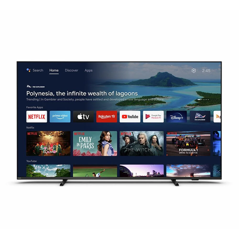 PHILIPS 55PUS8007 55inc 139 cm 4K UHD Android TV,3 Taraflı Ambilight,Uydu Alıcı