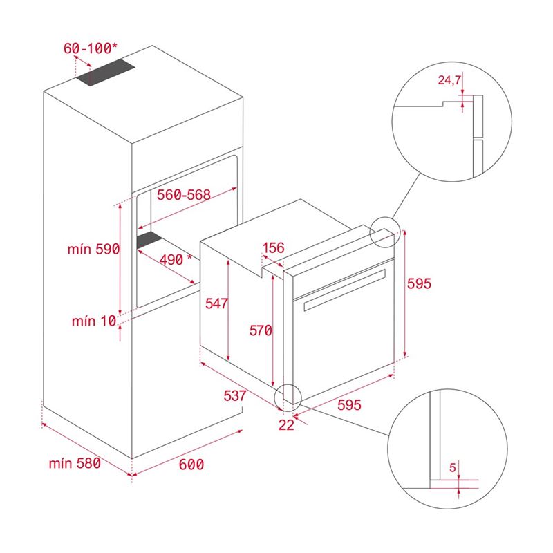 Teka HLB 8510 P Pizza Taşlı Ankastre Fırın