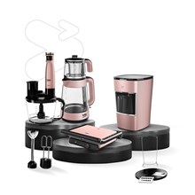 Beko Floral Rose Gold Mutfak Serisi 4'lü Set (BKK 2300 - RHB 5050 R - TM 5046 CR - CM 5964 R) ürün görseli