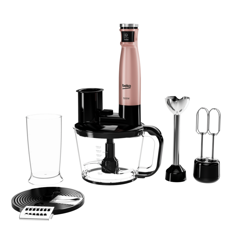 Beko Floral Rose Gold Mutfak Serisi 4'lü Set (BKK 2300 - RHB 5050 R - TM 5046 CR - CM 5964 R)