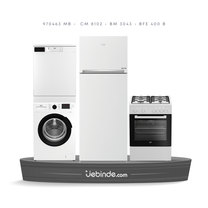 Beko 4 lü Bahar Çeyiz Paketi-1 ( 970463 MB + CM 8102 + BM 3043 + BFE 400 B)