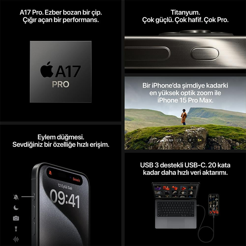 iPhone 15 Pro Max 512 Gb Akıllı Telefon Beyaz