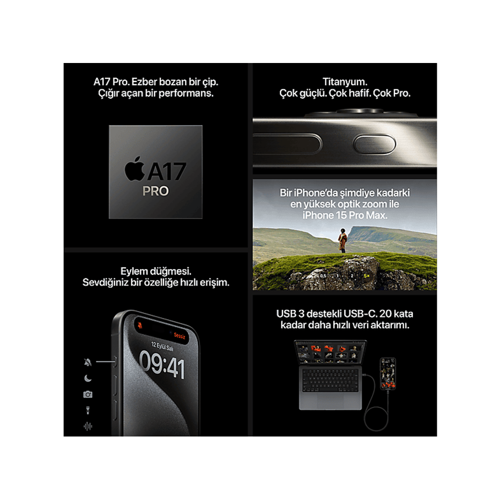 İphone 15 Pro Max 512 Gb Akıllı Telefon Siyah Titanium | Jebinde