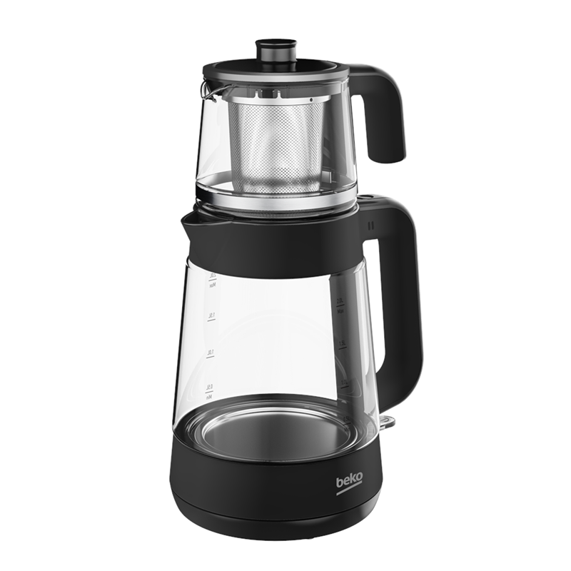 Beko Floral Siyah Mutfak Serisi 4'lü Set (BKK 2300 - RHB 5050 B - TM 5046 CB - CM 5964 B)