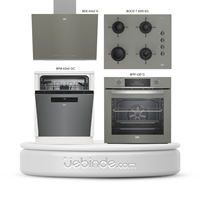 Beko Yeni Gri Cam Şıklık Dörtlü Ankastre Set (BMA 6340 GC + BDE 6062 G + BFC 430 G + BOCD T 6510 EG)