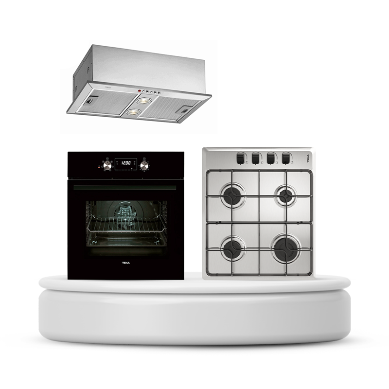 Teka Ankastre Ocaklı Set-10 (HAK 625BK Fırın + HLX 640 Ankastre Ocak + GFH 55 Aspiratör)