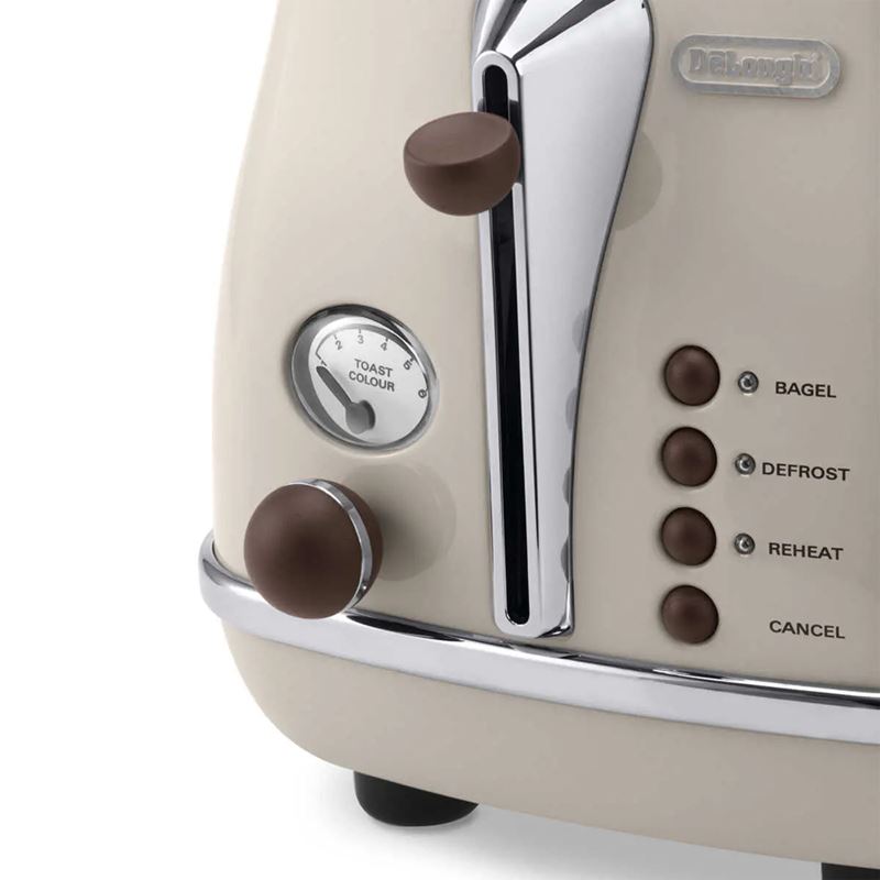 Delonghi Icona Vintage CTOV2103.BG Ekmek Kızartma Makinesi Krem