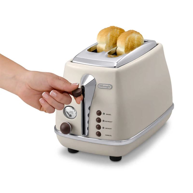 Delonghi Icona Vintage CTOV2103.BG Ekmek Kızartma Makinesi Krem