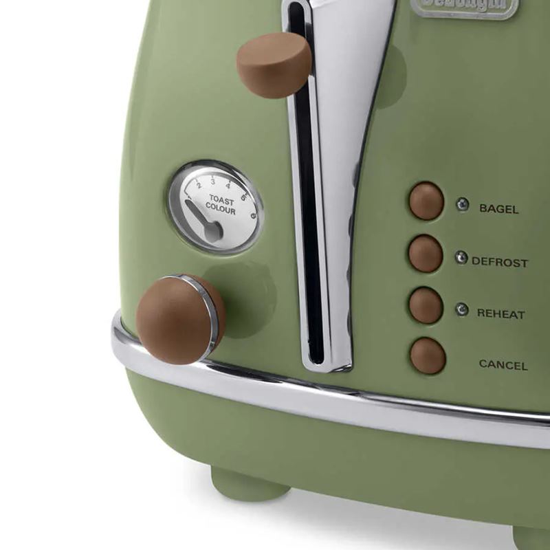 Delonghi Icona Vintage Ekmek Kızartma Makinesi CTOV2103.GR Yeşil
