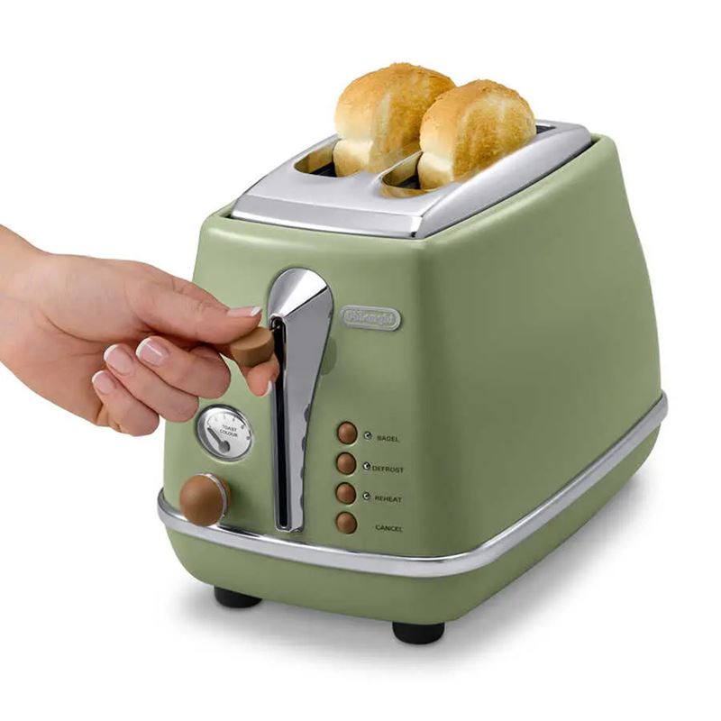 Delonghi Icona Vintage Ekmek Kızartma Makinesi CTOV2103.GR Yeşil