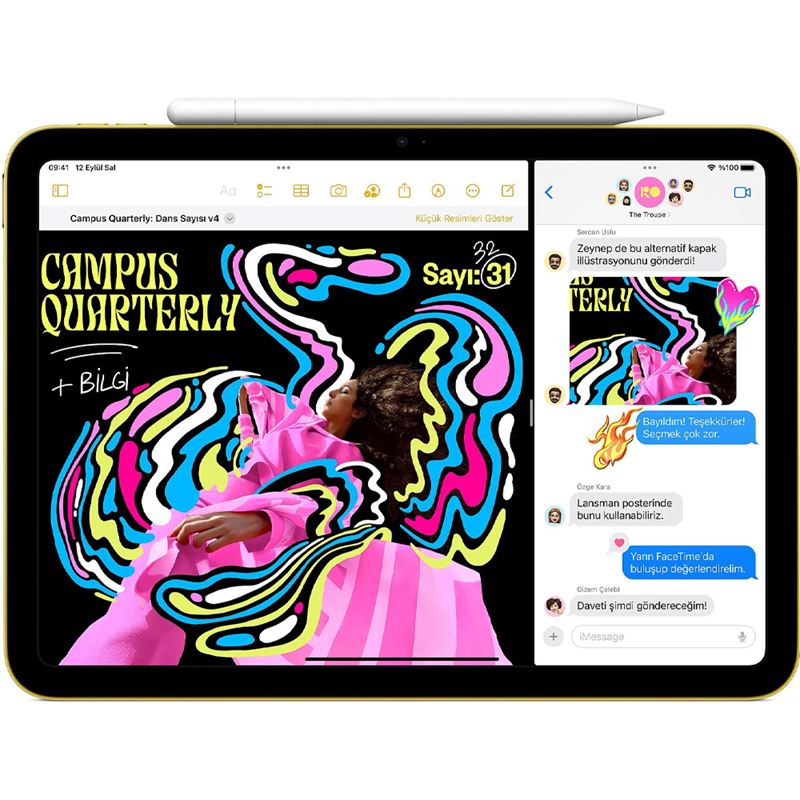 Apple iPad 10. Nesil 64 GB 10.9" Wi-Fi Mavi Tablet (Adaptörsüz Kutu) MCM84TU/A