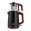 Fakir Tastea Siyah Kırmızı 1650 W Cam Demlikli Çay Makinesi