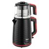 Fakir Tastea Siyah Kırmızı 1650 W Cam Demlikli Çay Makinesi